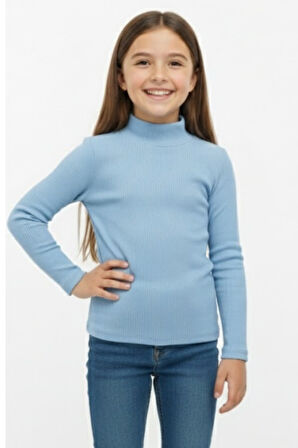 Kız/Erkek Çocuk Bluz Balıkçı Yaka Fitilli