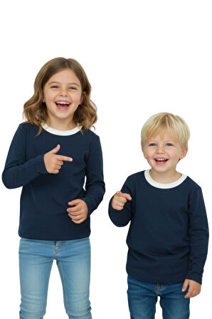 Kız/Erkek Çocuk Bluz 3 İplik Kışlık