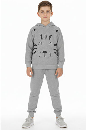 Erkek Çocuk Eşofman Takım Baskılı Kışlık Şardonlu