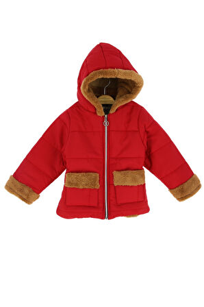 Kız Çocuk Mont Kapüşonlu Kürklü