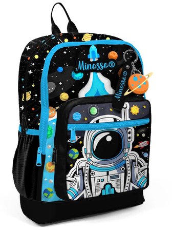 Minosso Astronot Desenli Erkek Çocuk İlkokul Sırt Çantası 1005