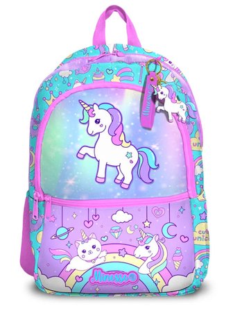Simli Unicorn Desenli Kız Çocuk İlkokul Sırt Çantası 1007