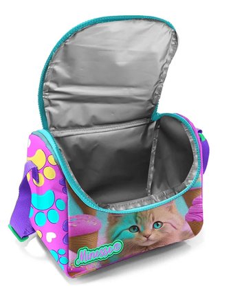 Minosso Kedi Desenli Kız Çocuk Thermo Beslenme Çantası 3001