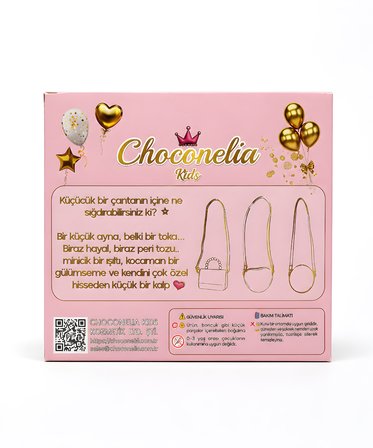 Chocogirl Shiny Heart Patchwork Beyaz-Jean Renk Kız Çocuk Çantası