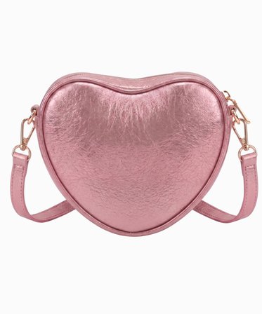 Chocogirl Shiny Heart Deri Lila Renk Kız Çocuk Çantası