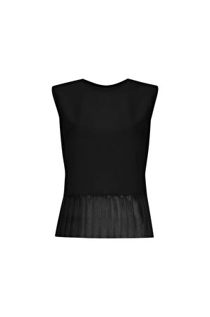 Kadın Inci Düğme Detaylı Peplum Bluz FRN1102  