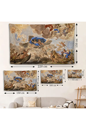 Floransa, İtalya Palazzo Medici'nin Tavan Panoramik Görünüm Duvar Örtüsü-7239