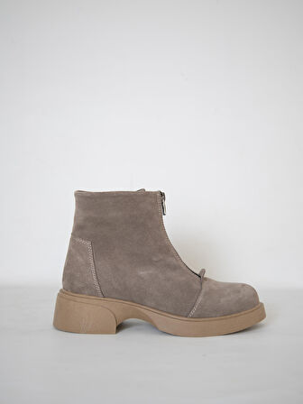 217451115-32 Zenne  Kadın Bot Vizon Deri Süet