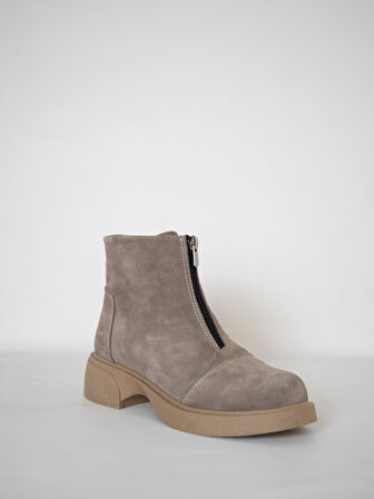 217451115-32 Zenne  Kadın Bot Vizon Deri Süet