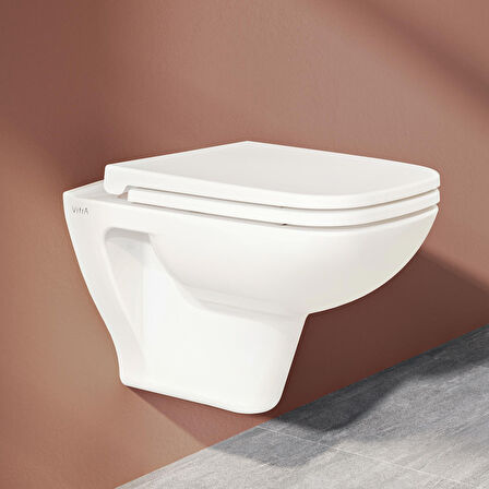 VitrA S20 77-003R009 Klozet Kapağı, Yavaş Kapanır, Kolay Çıkabilir, Beyaz