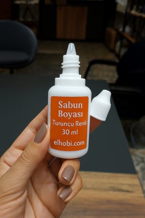1 adet sabun boyası veya renklendirici - turuncu - 30 ml