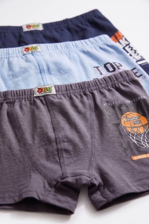 Öts Erkek Çocuk 3’lü Pamuklu Boxer Baskılı Konfor Odaklı Tasarım (7242-3)