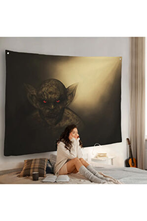 Halloween İbis Demon Duvar Örtüsü-7242