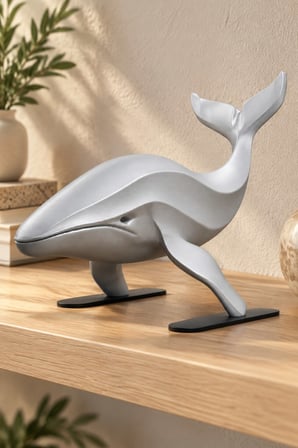 Balina Figürlü Dekoratif Biblo - 22cm Büyük Boy