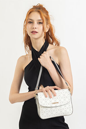 Beyaz Kadın El ve Omuz Çantası