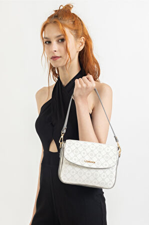 Beyaz Kadın El ve Omuz Çantası