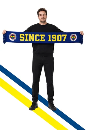 Fenerbahçe Sarı Lacivert Since 1907 Unisex Dokuma Atkı