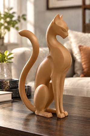 Kedi Anıtı Figürlü Dekoratif Biblo