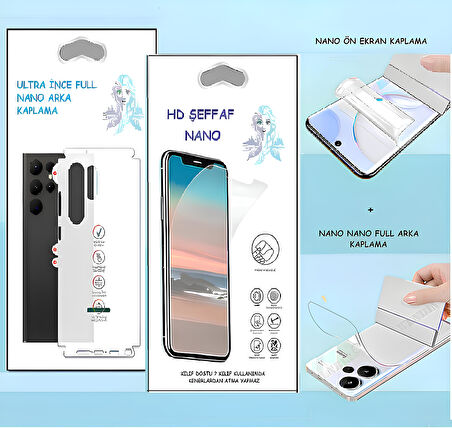 iPhone 13 - NANO Ekran Koruyucu HD Şeffaf  + NANO Arka Kaplama SET Ultra İnce Esnek