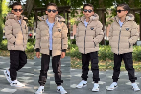 Erkek Çocuk Çıkarılabilir Kapüşonlu Suitici Nova Kışlık Mont KM4012