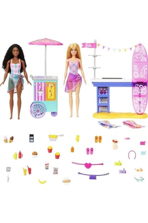 Mattel Oyuncak Barbie Brooklyn Ve Malibunun Sahildeki Yiyecek Standı Mtl-Hnk99