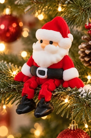 Hareketli Noel Baba Figürlü Dekoratif Süs