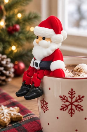 Hareketli Noel Baba Figürlü Dekoratif Süs