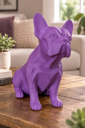 Fransız Bulldog Figürlü Dekoratif Biblo - 19cm