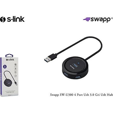 ONTECH - S-lınk Swapp Sw-u300 4 Port Usb3.0 Hub Çoklayıcı Gri