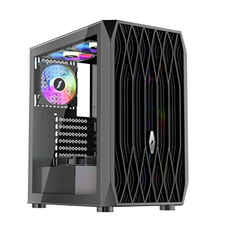 ONTECH - 1st Player Arıya Ay7 Siyah 650w 80+ Argb 4x12cm Fan Temperli Cam Mesh Usb 3.0 Atx Kasa