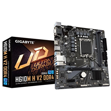 ONTECH - Gıgabyte H610m-h-v2 Ddr4 3200mhz 1xvga 1xhdmı 1xm.2 Usb 3.2 Matx 1700p (12. / 13. Ve 14. Nesil İşlemci Uyumlu)