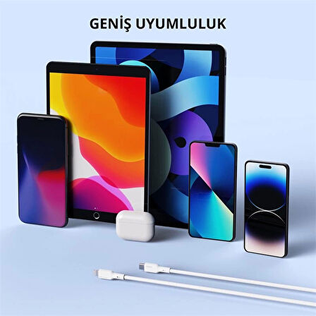 ONTECH - Aukey Cb-ncl1-wh Naylon Örgülü 3a 480mbps Type-c Lıghtnıng Kablosu 1.8mt