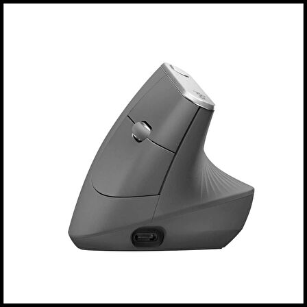 Logıtech 910-005448, Mx Vertıcal, Siyah, Bluetooth, 4000dpi, Lazer, 4 Tuşlu, Usb-c Den Şarj Edilebilir, Dikey Ergonomik Mouse