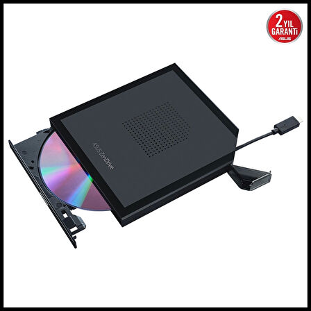 Asus Sdrw-08v1m-u Zendrive, Usb Type-c External, Siyah, Slim, Optik Okuyucu