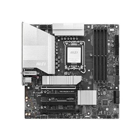ONTECH - Msı Pro B860m-a Wıfı Ddr5 8800mt/s 1xhdmı 1xdp 3xm.2 Matx 1851p (ıntel Ultra Processors Serıes2)
