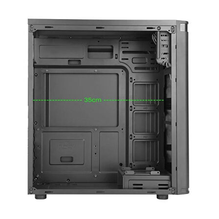 ONTECH - Frısby Fc-2910b 500w 1x120mm Fan Usb 2.0 Midi Tower Siyah