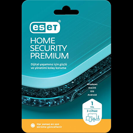 Eset Home Securıty Premıum 3 Kullanıcı, 1 Yıl, Box