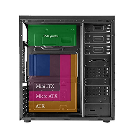ONTECH - Vento Ta-k62 650w 1x80mm Fan Usb 3.0 Mıdı Tower Siyah Kasa