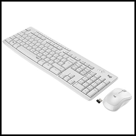 Logıtech Mk295 Beyaz, 920-010089, Kablosuz, Türkçe Q, Klavye Mouse Set