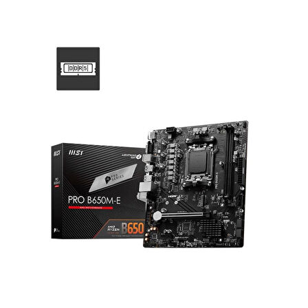 ONTECH - Msı Pro B650m-e Ddr5 6800mhz 1xvga 1xhdmı 1xm.2 Usb 3.2 Matx Am5 (amd Am5 9000,8000,7000 Serili İşlemci Uyumlu)