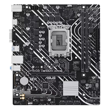 ONTECH - Asus Prıme H610m-k Argb Ddr5 5600mhz 1xvga 1xhdmı 1xm.2 Usb 3.2 Matx 1700p (12. / 13. Ve 14. Nesil İşlemci Uyumlu)