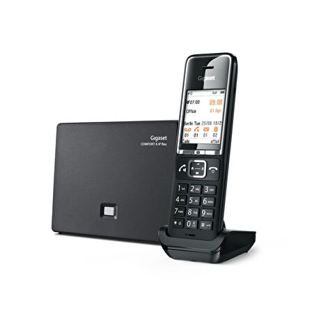 GIGASET COMFORT 550IP Flex, Kablosuz IP TELEFON, Siyah, 17 Saat Konuşma, 320 Saat Bekleme, 200 Kişilik Rehber, 55 Dakika Telesekreter