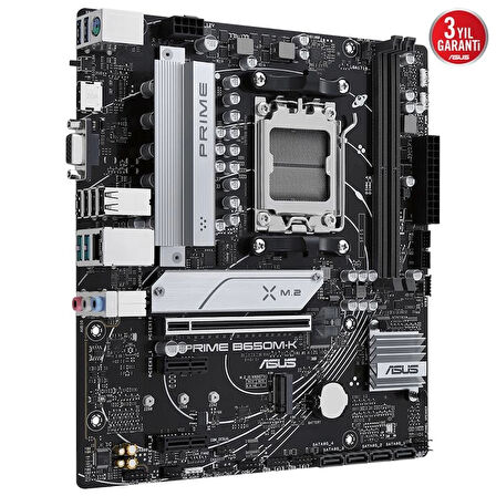 ONTECH - Asus Prıme B650m-k Ddr5 6400mhz 1xvga 1xhdmı 2xm.2 Usb 3.2 Matx Am5 ( Amd Am5 7000 Serisi İle Uyumlu)