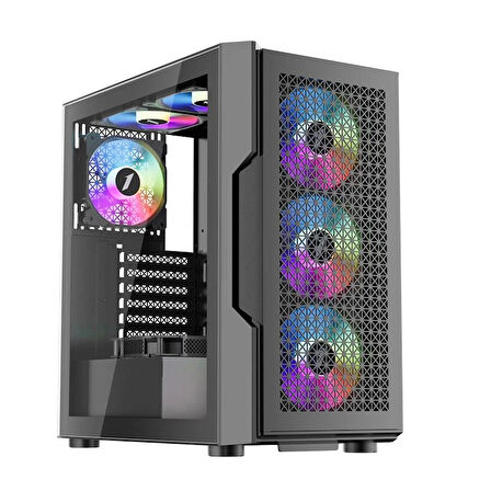 ONTECH - 1st Player Trılobıte T7 Siyah 650w 80+ Argb 4x12cm Fan Temperli Cam Mesh Usb 3.0 Atx Kasa
