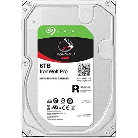 ONTECH - 6 Tb Seagate 3.5 Ironwolf Pro Sata3 7200rpm 256mb St6000nt001 (5 Yıl Resmı Dıst Garantılı)