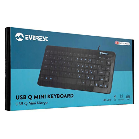 ONTECH - Everest Kb-410 Siyah Usb Q Mını Klavye