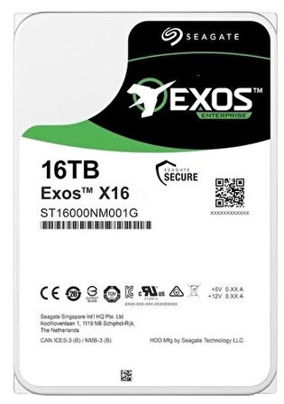 ONTECH - 16 Tb Seagate 3.5 Exos Sata X18 512e 7200rpm 256mb St16000nm001j (5 Yıl Resmı Dıst Garantılı)