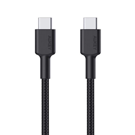 ONTECH - Aukey Cb-cd45-bk Pd Naylon Örgülü Type-c Type-c Şarj Kablosu 0.9mt