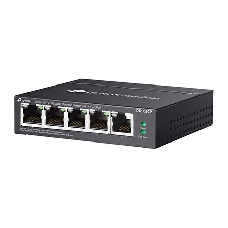 ONTECH - Tp-lınk Omada Ds105gp 4 Port Gıgabıt + 1 Port Gıgabıt Uplınk 65w Poe Yönetilemez Swıtch