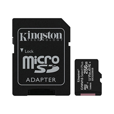 Kıngston Sdcs2/256gb, Canvas, Cl10, 100mb/s, Microsd Kart Bellek (sd Adaptörlü)